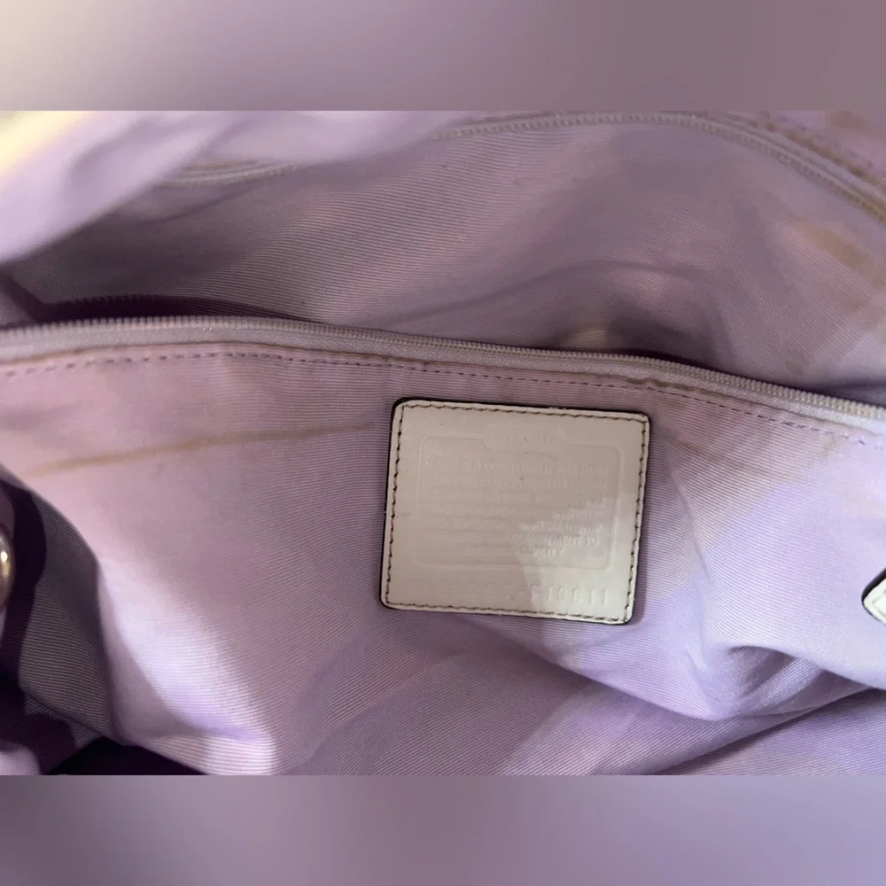 Coach Hampton F13811 | White Leather Satchel Bag | Bag Only | See Photos - Picture 14 of 16